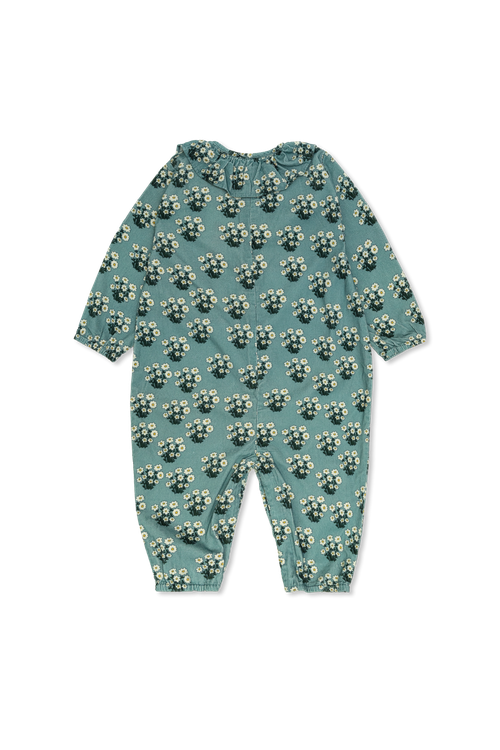 Floral Print Jumpsuit, Unisex, Green