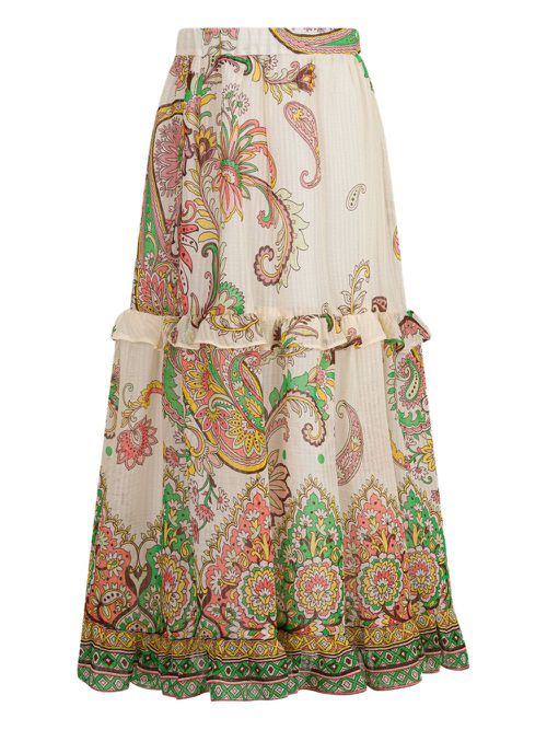 ETRO KIDS cotton-silk skirt - White