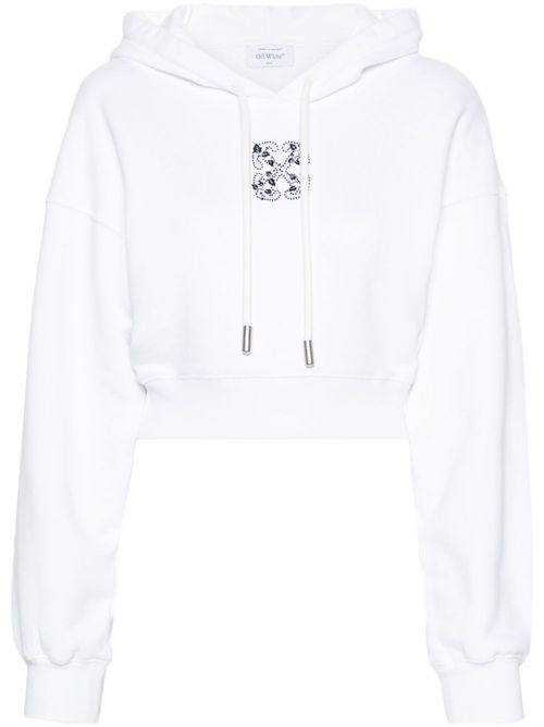 Arrows-motif beaded hoodie