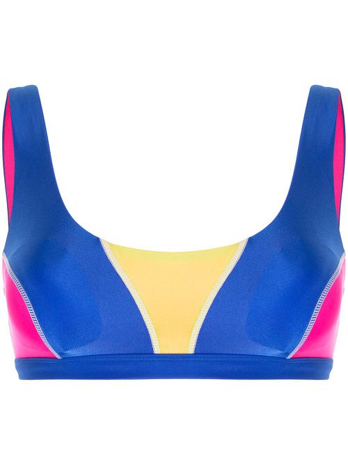 Kate scoop-neck bikini top - Pink
