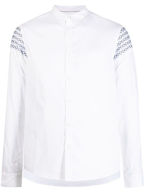 The Romain embroidered-design shirt - White