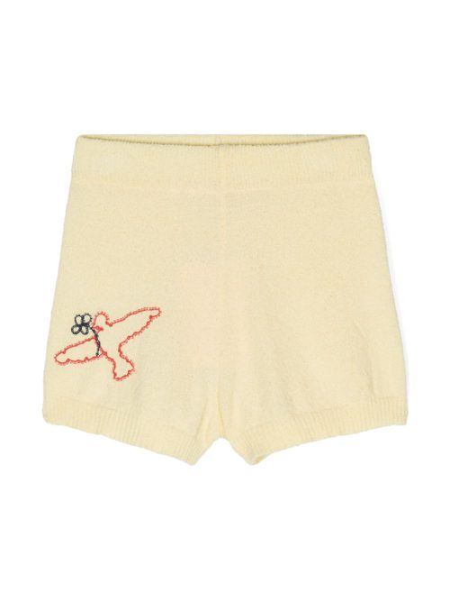 Opossum bouclé shorts - Yellow