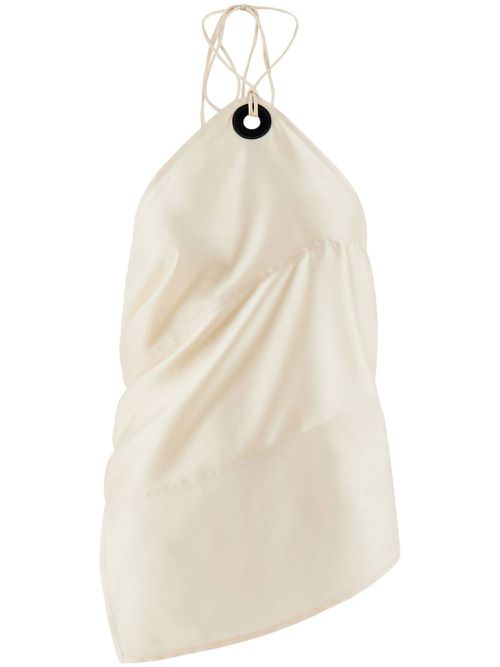 Asymmetric satin top - Neutrals