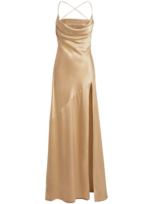 Emery embellished silk maxi dress - Gold