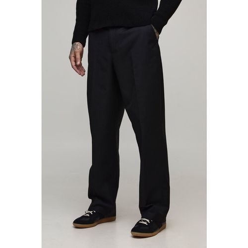 BoohooMAN Mens Tall Relaxed Fit Tailored Trousers - Black - 32R