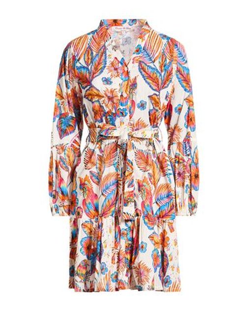 Woman Mini dress Orange Size L Cotton