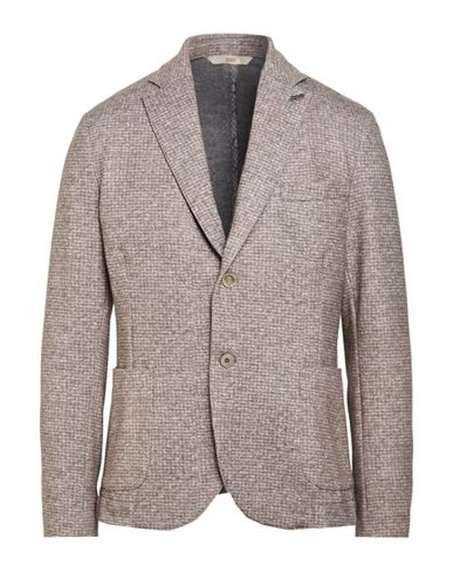 Man Blazer Khaki Size 42 Polyester, Cotton, Elastane