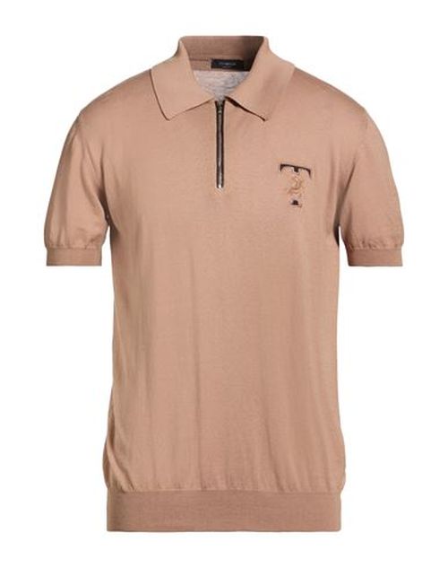Man Sweater Camel Size 44 Cotton