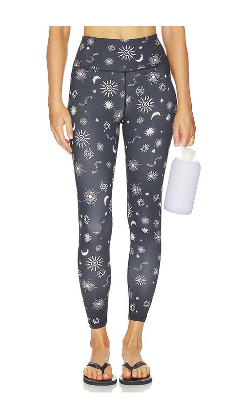 Spiritual Gangster Solstice Lotus 7/8 Legging in Black. S also in XS