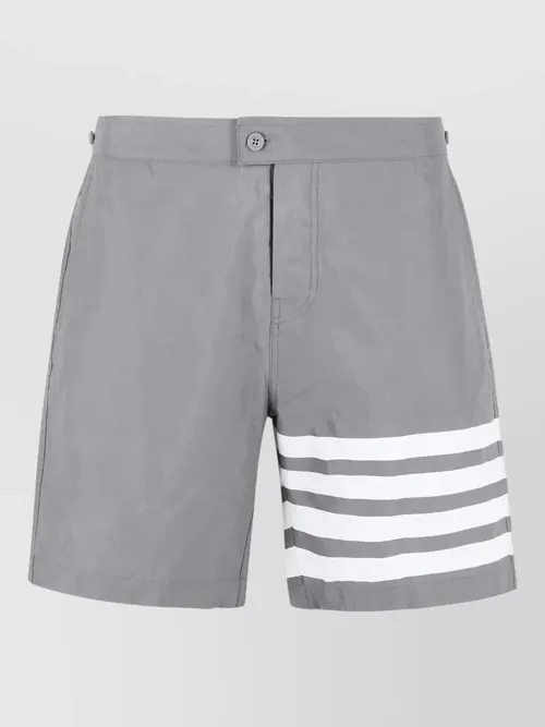 Thom Browne - swim tech 4 bar nylon swimsuit short