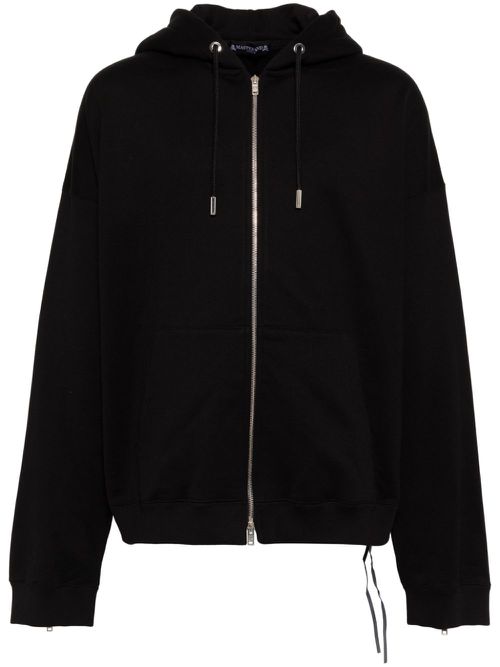 Logo beaded hoodie - Black