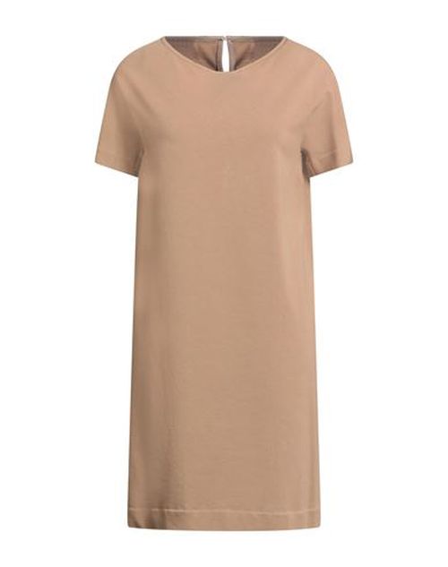 Woman Mini dress Camel Size 10 Cotton, Lycra
