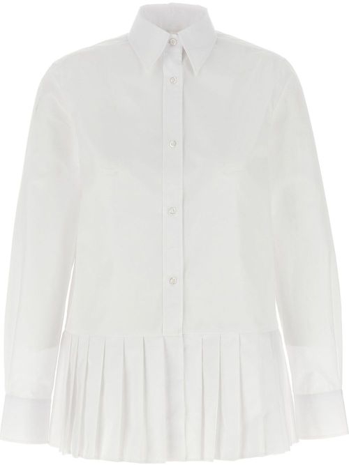 Pleated shirt - White