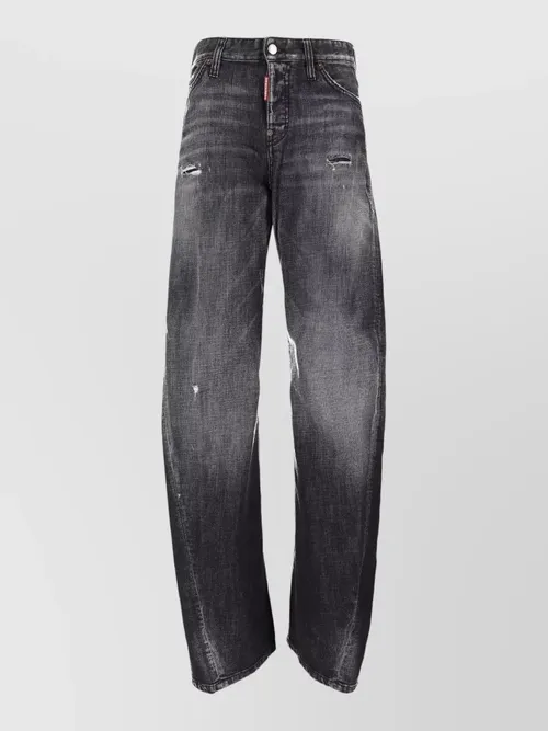Dsquared2 - trousers five pockets belt loops distressed