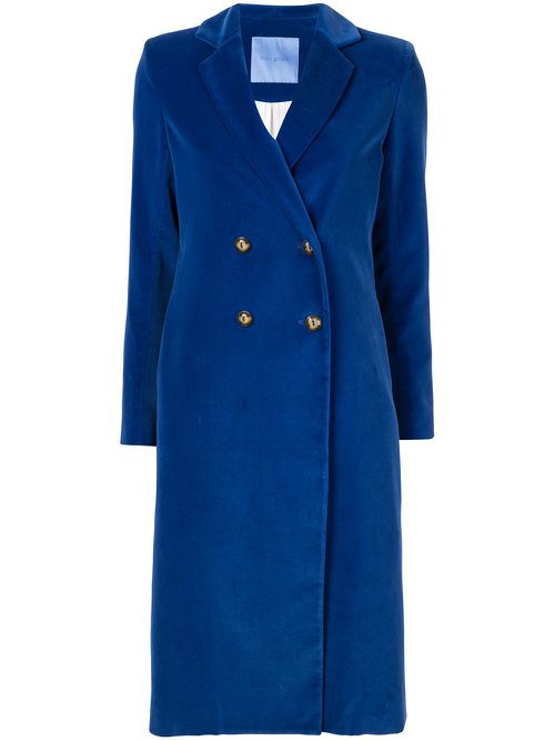 Double-breasted midi coat - Blue