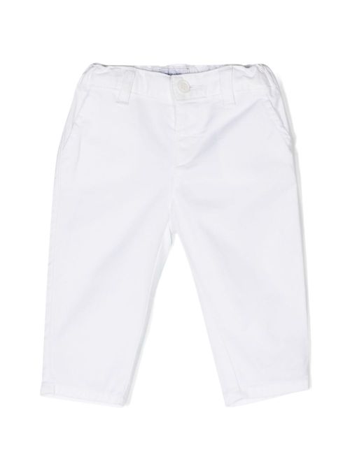 Mid-rise tapered trousers - White