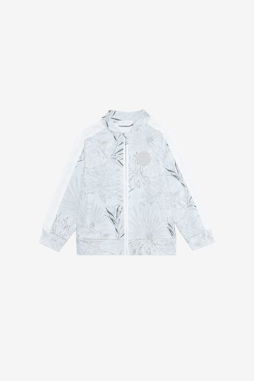 Grey Sweatshirt With Foliage Print