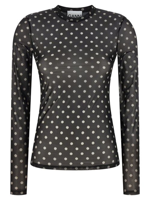 'Printed Sheer' Sweater