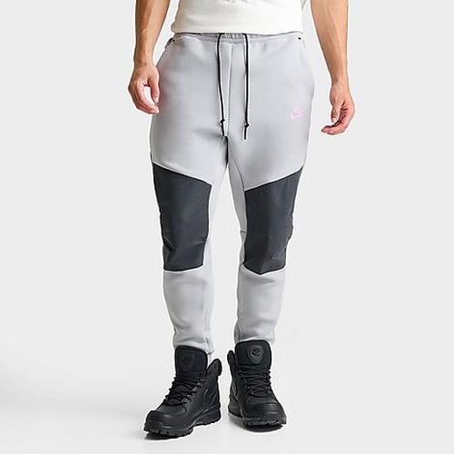 Men's Sportswear Tech Fleece Jogger Pants in Light Smoke Grey/Anthracite/Pink Foam