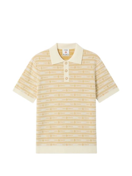 Men's Logo-Print Wool Polo Shirt