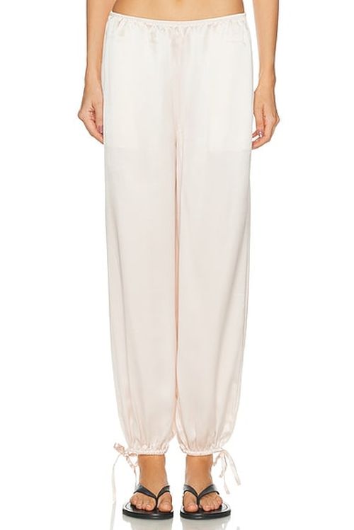 EAVES Dara Silk Pant in Blush - Blush. M also in XXS, XS, S