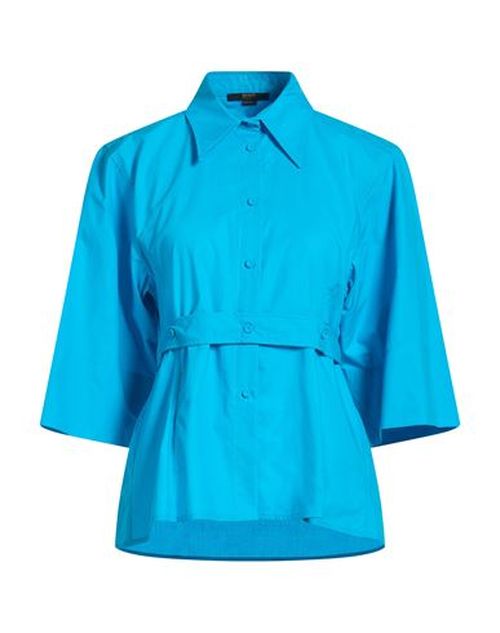 Woman Shirt Azure Size 10 Cotton