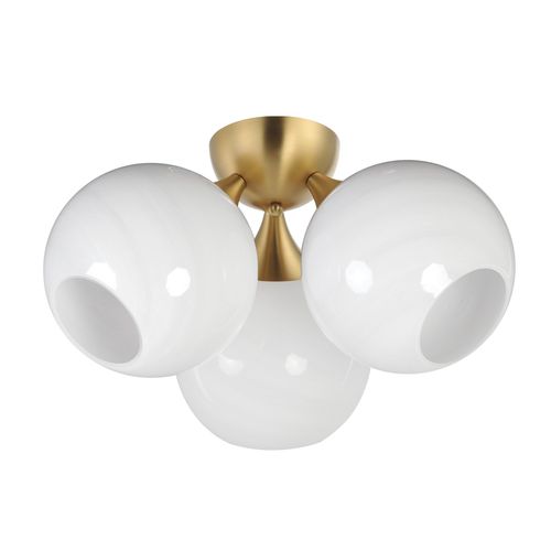 Natural Aged Brass Semi Flush Mount from the Neve Collection