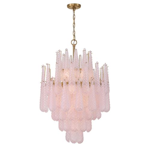 Aged Brass Chandelier from the Ollie Collection