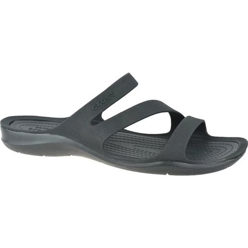 Crocs Womens Swiftwater Open Toe Slide Sandals in Black/Black
