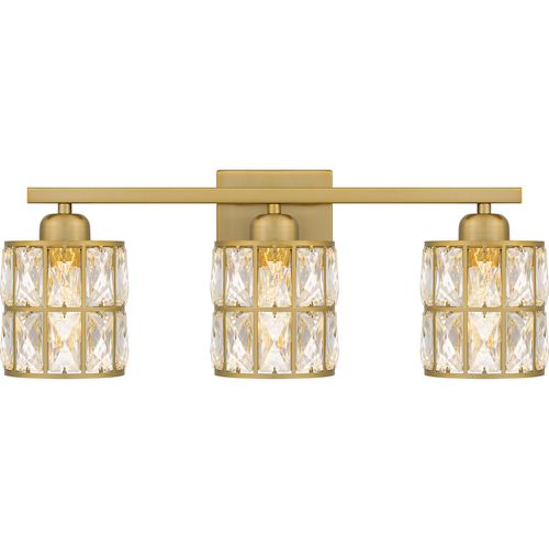 Aged Brass Three Light Bath from the Gibson Collection