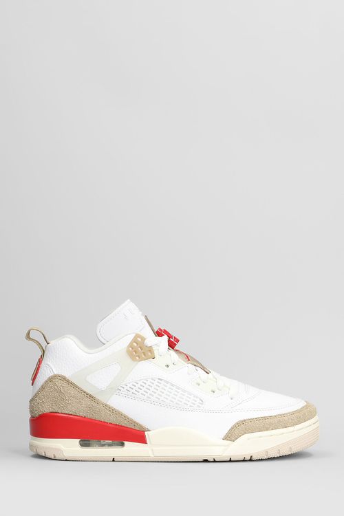 Jordan Spizike Low Sneakers In White Leather
