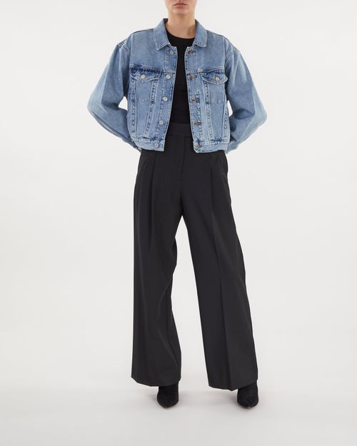 Agolde Shrunken Charli Jacket In Immortal Indigo