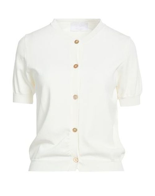 Collezione N_01 Woman Cardigan White Size L Viscose, Polyamide