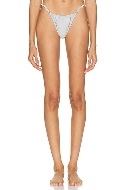 Bananhot Cannes Bikini Bottom in Silver - Metallic Silver. L also in M