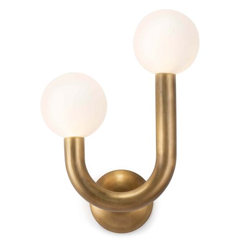 Natural Brass LED Wall Sconce from the Happy Collection