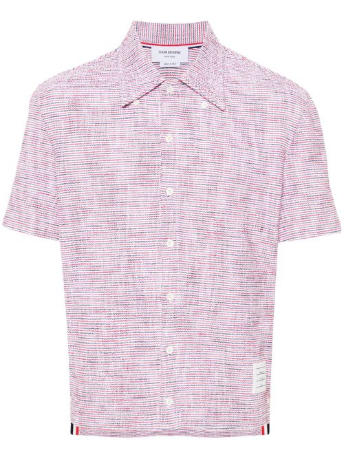 RWB-striped tweed shirt - Red
