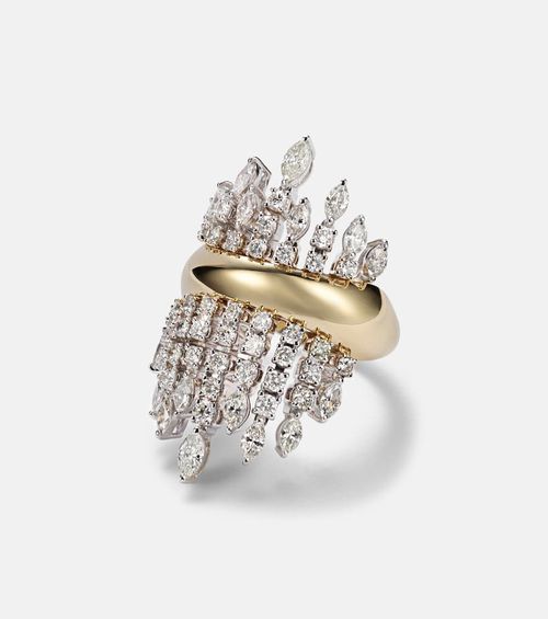 Yeprem | Golden Strada 18kt gold ring with diamonds | Realry