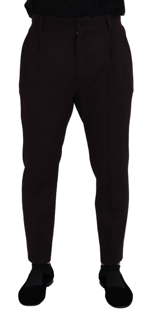Cotton-Elastane Tailored Chinos — Brown