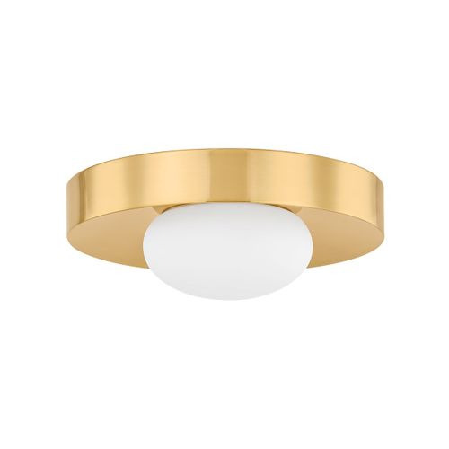 Aged Brass LED Flush Mount from the Pepa Collection