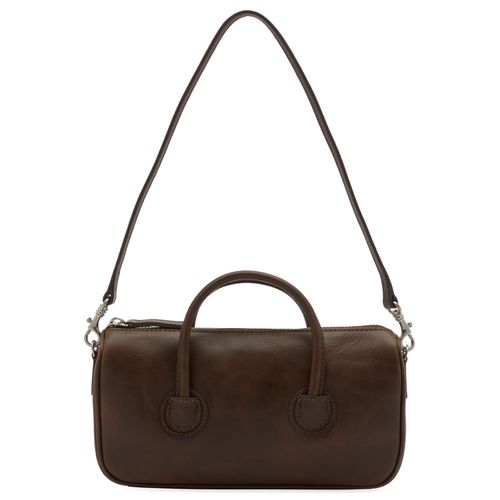 Women's Zipper Small Bag in Washed Brown 