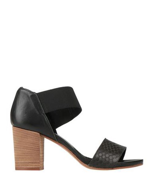 Target Woman Sandals Black Size 9 Leather, Elastic fibres