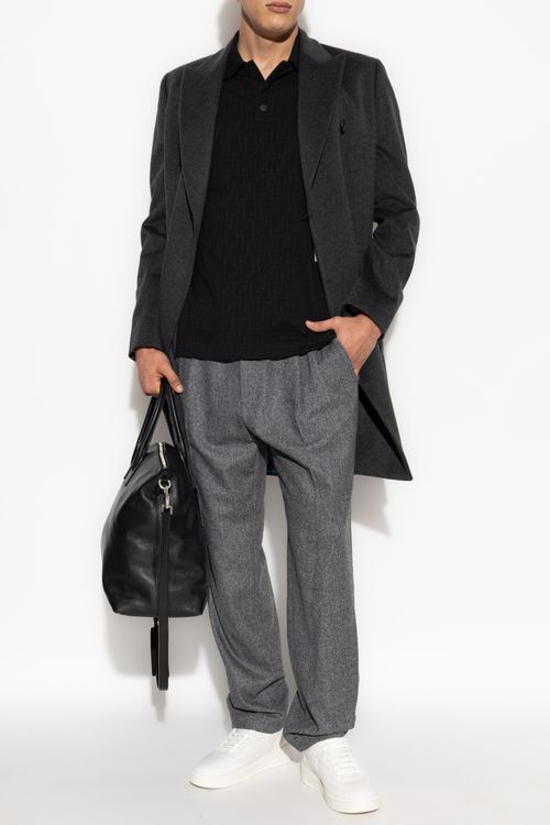 Double-breasted Coat, Men's, Grey