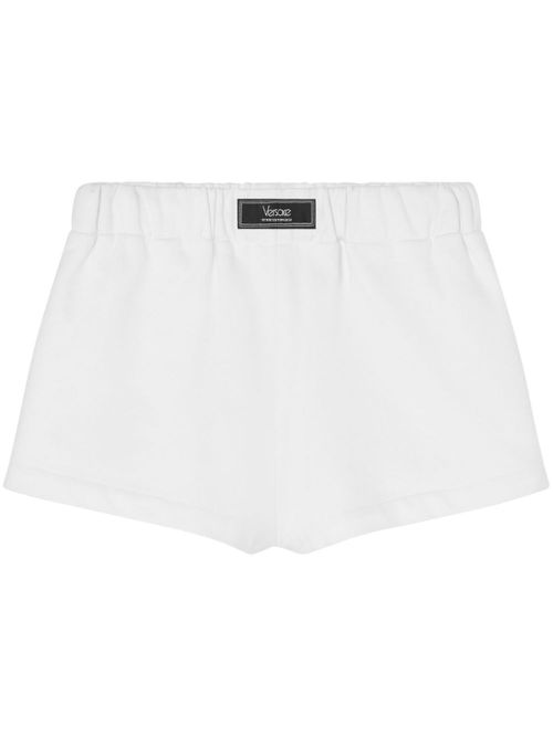 Logo-embroidered cotton shorts - White