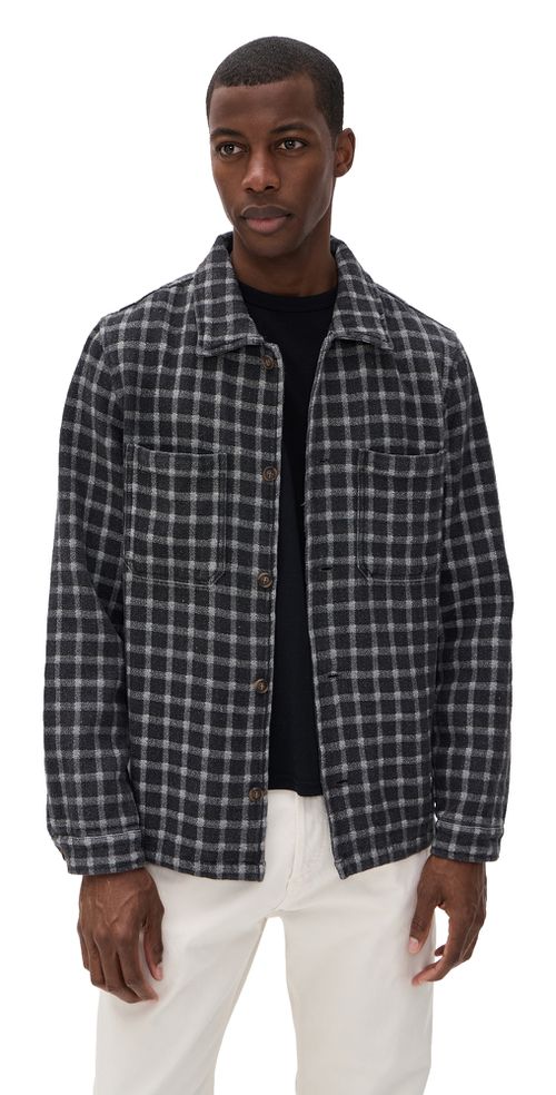 Jacquard Check Shirt Charcoal