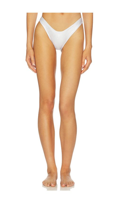 FAE Elsa Bikini Bottom in Metallic Silver. - L also in