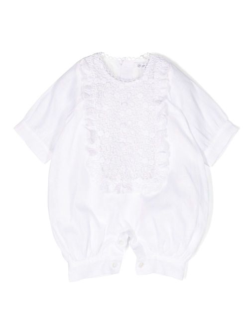 Broderie-anglaise linen shortie - White