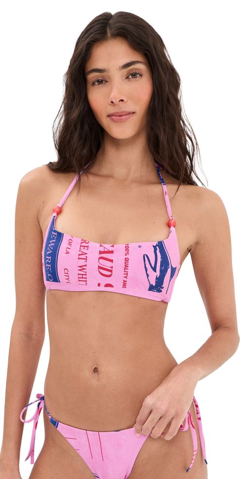 Laird Bikini Top Parcel Print Pink