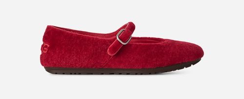 ® Women's Quill Ballet Flat in Red Ribbon