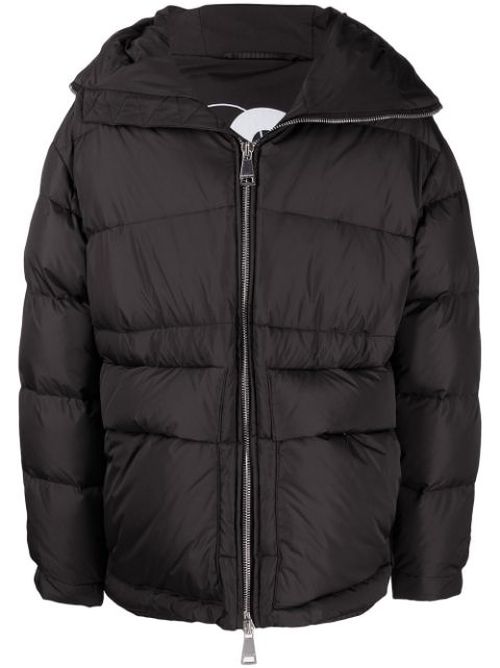 Hooded zip-up padded coat