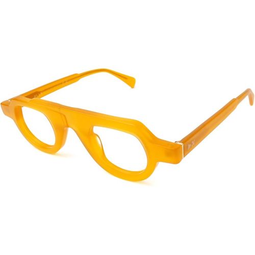 XLAB Unisex Borneo Optical frames Acetate Yellow Round Anti-blue light Anti blue light - for PC